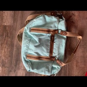 Turquoise large Fossil purse